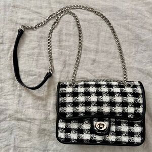Plaid Chain Crossbody Bag